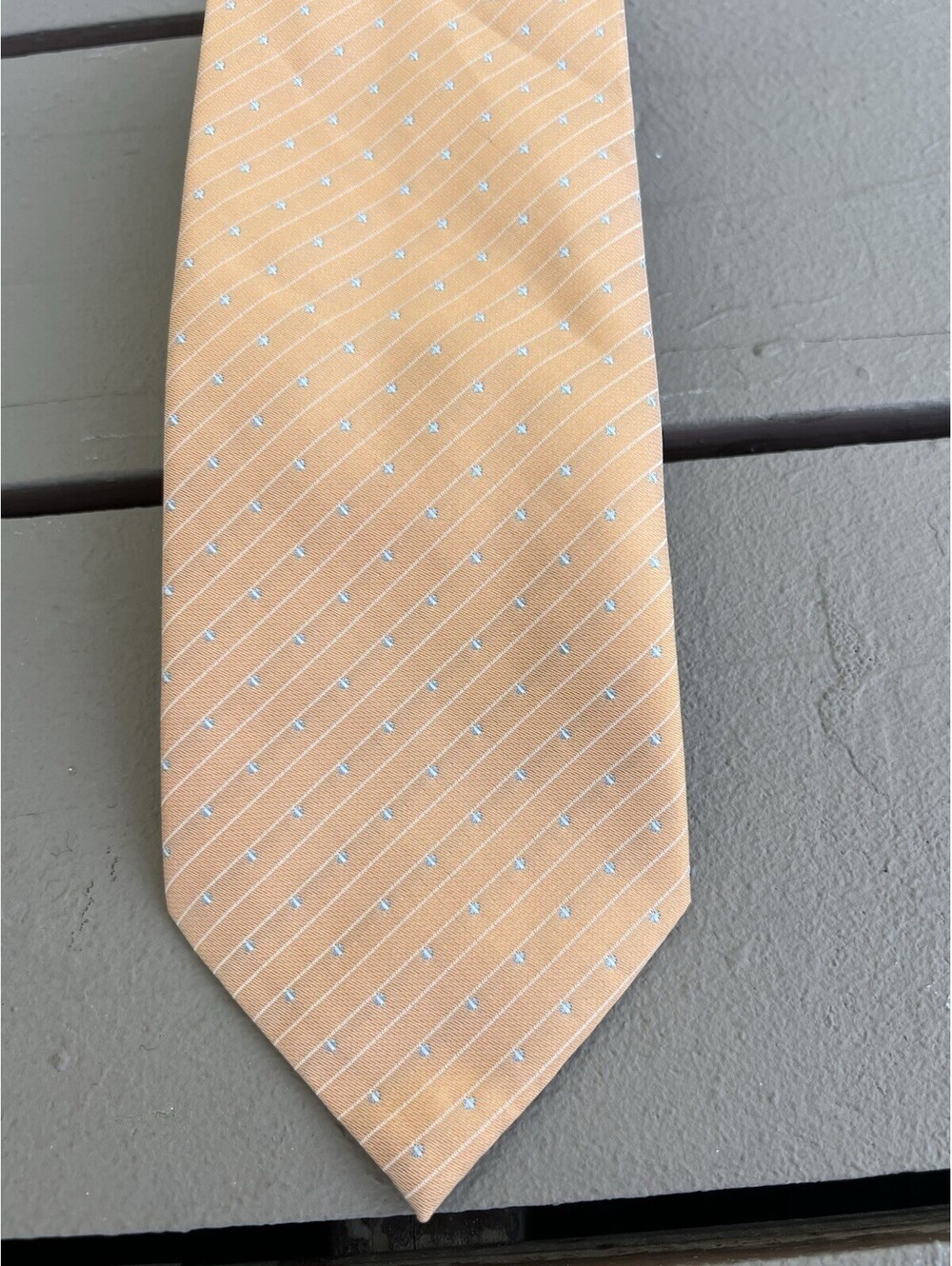 mens vintage Hugo Boss classic 100% all silk Retro luxury  orange neck tie
